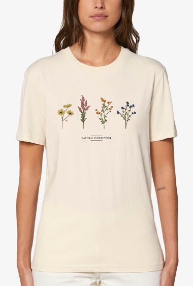 Wholesaler Kapsul - T-shirt Coton bio SS adulte Femme - Natural is Beautiful