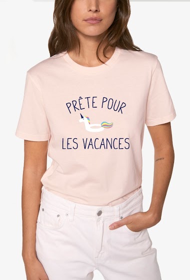 Grossiste Kapsul - T-shirt coton bio SS  adulte Femme - Prete pour les vacances