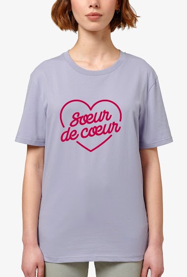 Mayorista Kapsul - T-shirt coton bio SS  adulte Femme -Sœur de Cœur