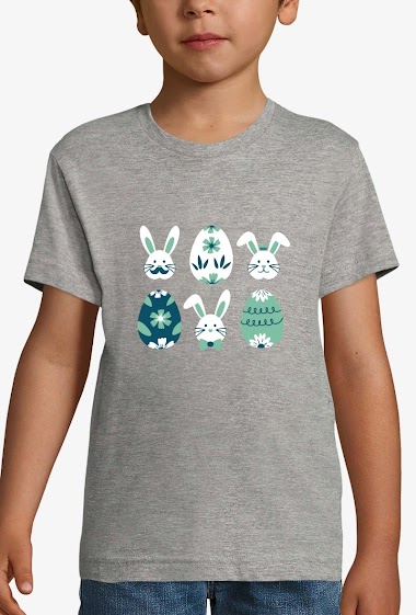 Mayorista Kapsul - T-shirt  enfant - 3 lapins 3 œufs