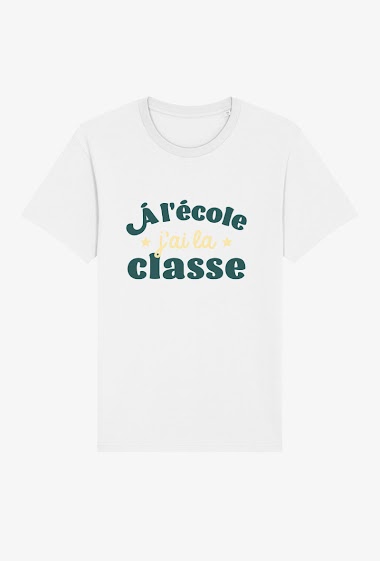 Grossiste Kapsul - T-shirt enfant - À l'école j'ai la classe