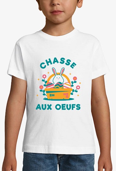 Grossiste Kapsul - T-shirt  enfant - Chasse aux œufs