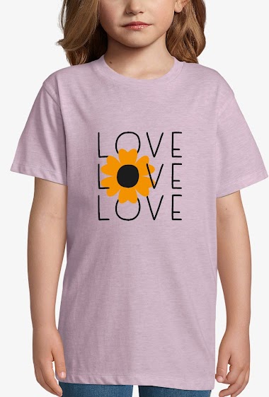 Großhändler Kapsul - T-shirt  enfant Fille  -Love love love