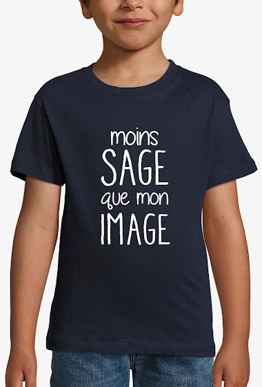 Grossiste Kapsul - T-shirt  enfant garçon - Moins sage que mon image