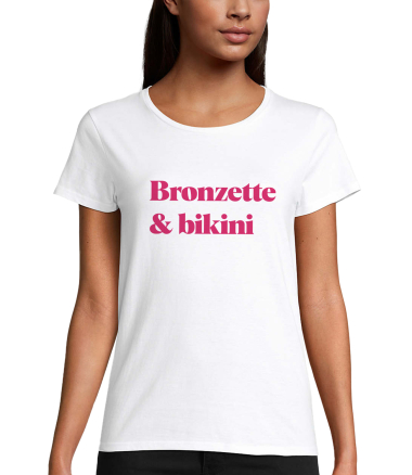 Großhändler Kapsul - Damen-T-Shirt – Hellbraun und Bikini