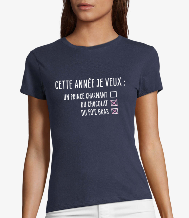 Grossiste Kapsul - T-shirt femme - Cette année je veux