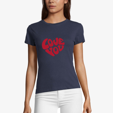 Grossiste Kapsul - T-shirt femme - Love you