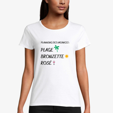 Grossiste Kapsul - T-shirt Femme Planning des vacances