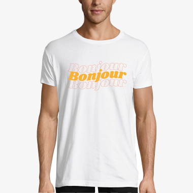Grossiste Kapsul - T-shirt homme - Bonjour trio