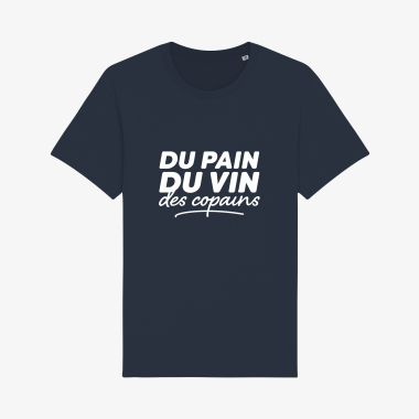 Grossiste Kapsul - T-shirt Homme - Du pain du vin des copains