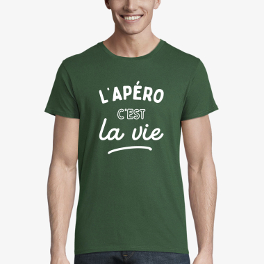 Grossiste Kapsul - T-shirt Homme - L'apéro c'est la vie