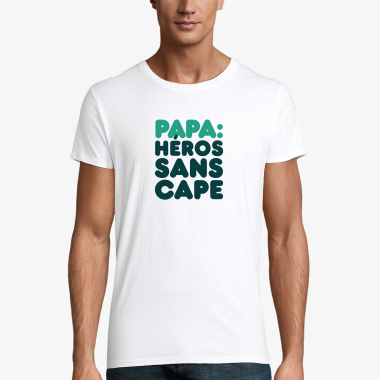Grossiste Kapsul - T-shirt Homme Papa héros sans cape