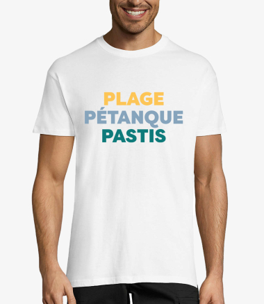 Grossiste Kapsul - T-shirt Homme - Plage pétanque pastis