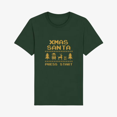 Mayorista Kapsul - Camiseta hombre - Navidad Santa pixel