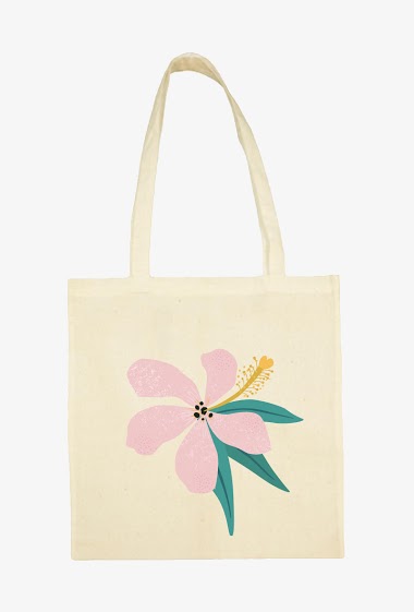 Grossiste Kapsul - Tote Bag Ecru  Mode  - flower