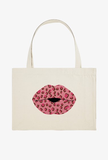 Wholesaler Kapsul - Tote bag XXL - Léopard lips