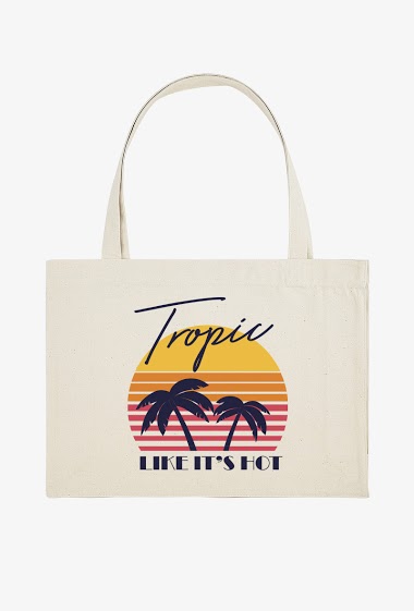 Mayorista Kapsul - Tote bag XXL - Tropic like it's hot retro