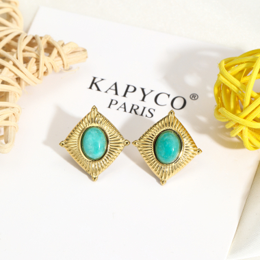 Wholesaler Kapyco - Stainless steel sunflower earring