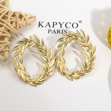 Wholesaler Kapyco - Stainless steel sunflower earring