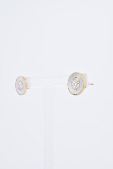 Wholesaler Kapyco - Stainless steel beaded hoop earrings