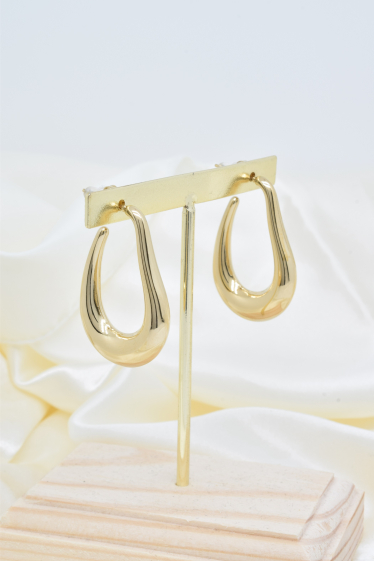 Wholesaler Kapyco - Stainless steel twist hoop earrings