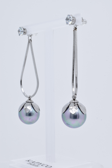 Wholesaler Kapyco - Stainless steel pearl earrings