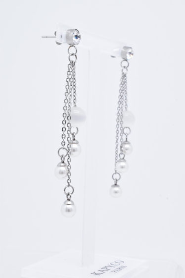 Wholesaler Kapyco - Stainless steel pearl earrings