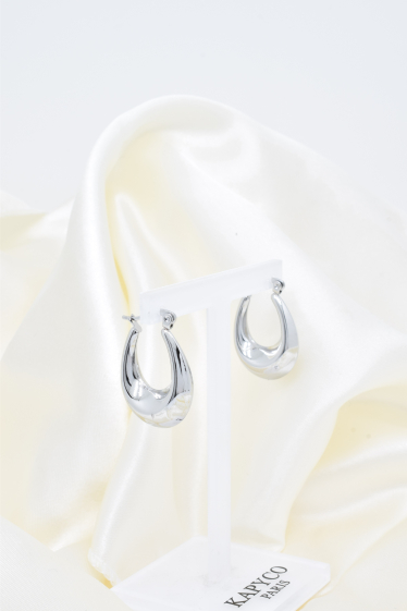 Wholesaler Kapyco - Stainless steel twist hoop earrings