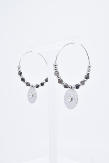 Wholesaler Kapyco - Hoop earrings in silver stainless steel