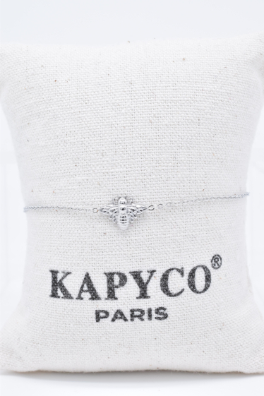 Wholesaler Kapyco - Bee bracelet in silver steel
