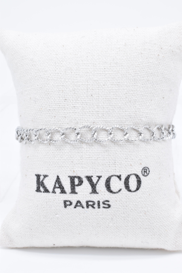 Wholesaler Kapyco - Silver steel bracelet with a clasp