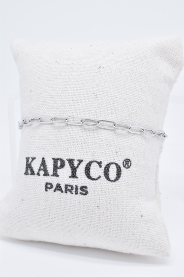 Wholesaler Kapyco - Silver steel bracelet with a clasp
