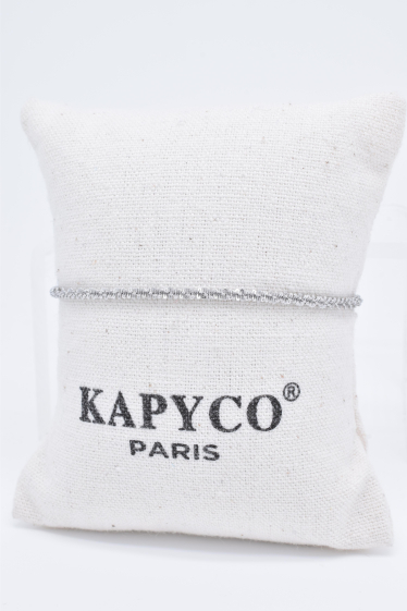 Grossiste Kapyco - Bracelet en acier argenté avec un fermoir