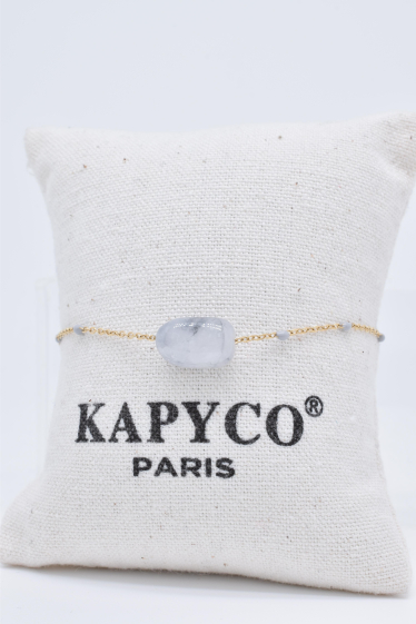 Grossiste Kapyco - Bracelet en acier doré avec pierre