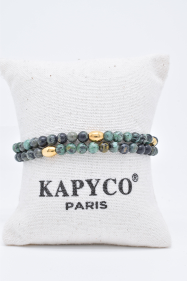 Grossiste Kapyco - Bracelet en acier doré double tour