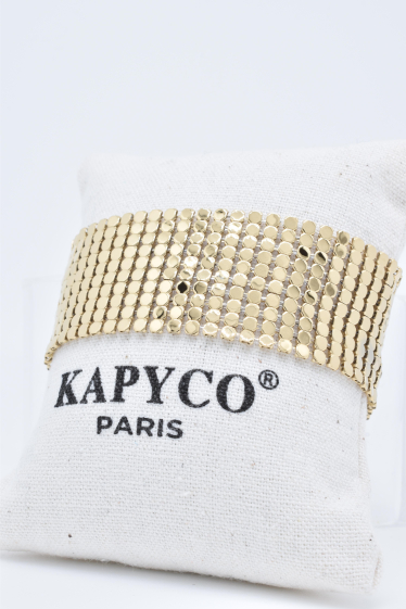 Grossiste Kapyco - Bracelet en acier inoxydable doré