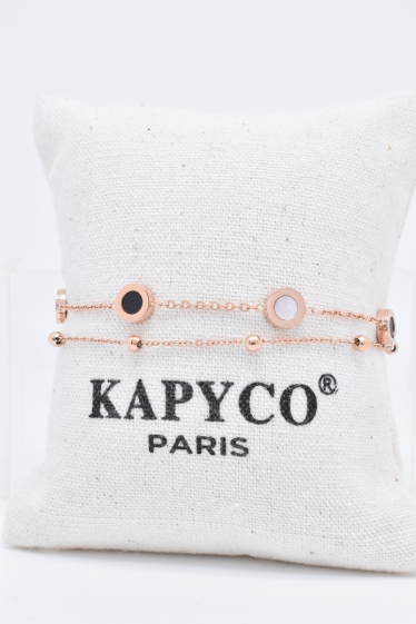 Grossiste Kapyco - Bracelet en acier rosé