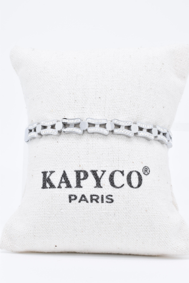Grossiste Kapyco - Bracelet jonc en acier argenté