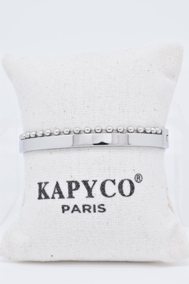 Wholesaler Kapyco - Silver steel bangle bracelet