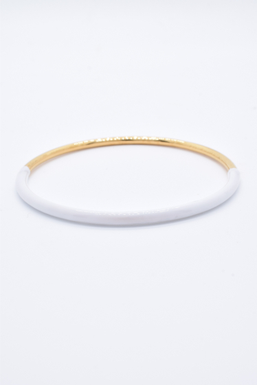 Wholesaler Kapyco - Gold steel bangle bracelet with enamel
