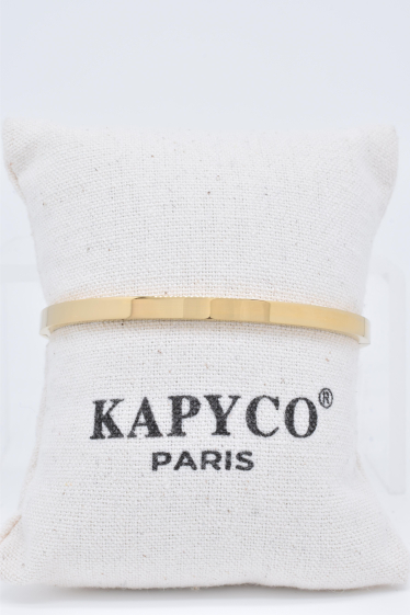 Grossiste Kapyco - Bracelet jonc en acier doré