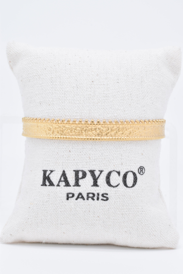 Wholesaler Kapyco - Adjustable gold steel bangle bracelet