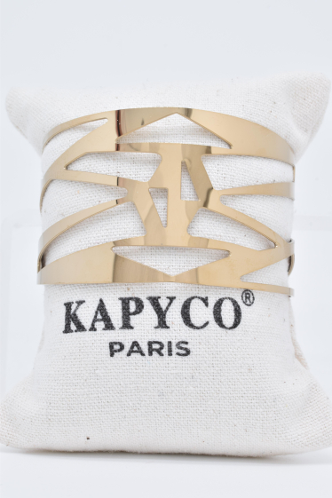 Wholesaler Kapyco - Adjustable gold steel bangle bracelet
