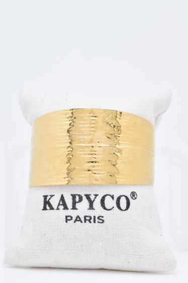 Mayorista Kapyco - Brazalete ajustable de acero plateado