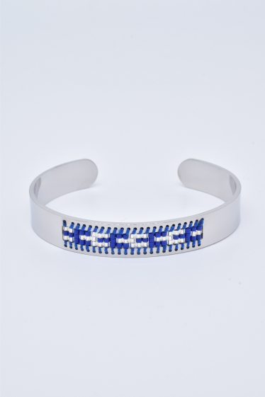 Wholesaler Kapyco - Miyuki bangle bracelet in silver stainless steel