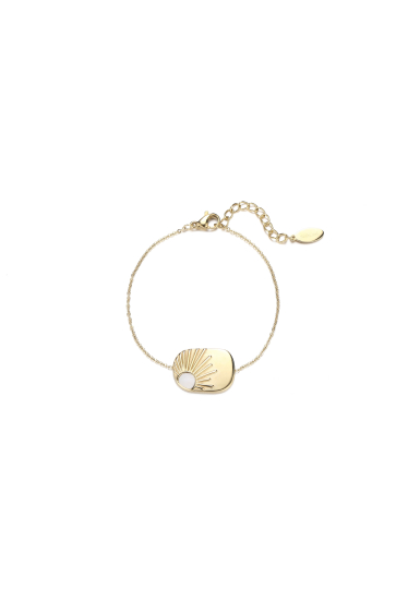 Wholesaler Kapyco - Mother-of-pearl bracelet in stainless steel