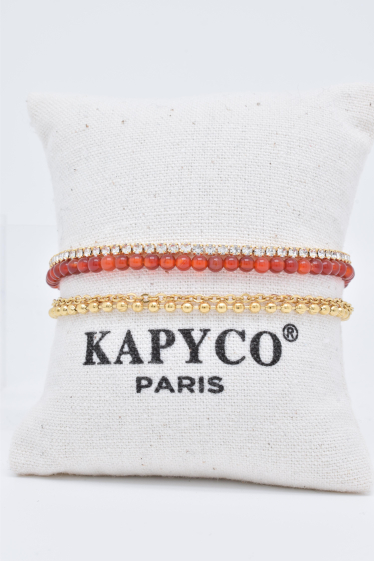 Grossiste Kapyco - Bracelet quatre rangs en acier inoxydable