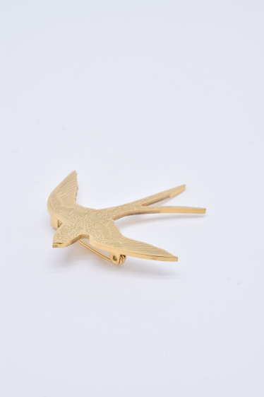Wholesaler Kapyco - Stainless steel swallow pin brooch