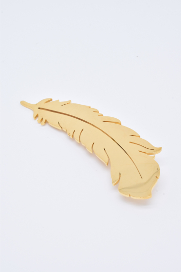 Wholesaler Kapyco - Stainless steel feather pin brooch
