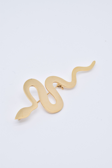 Grossiste Kapyco - Broche épingle motif serpent en acier inoxydable